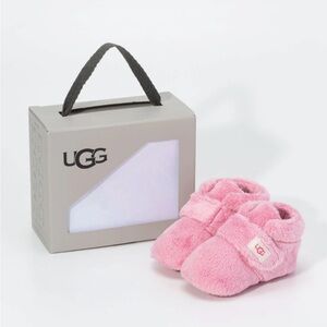 UGG Fluffy Pink Kids Slippers